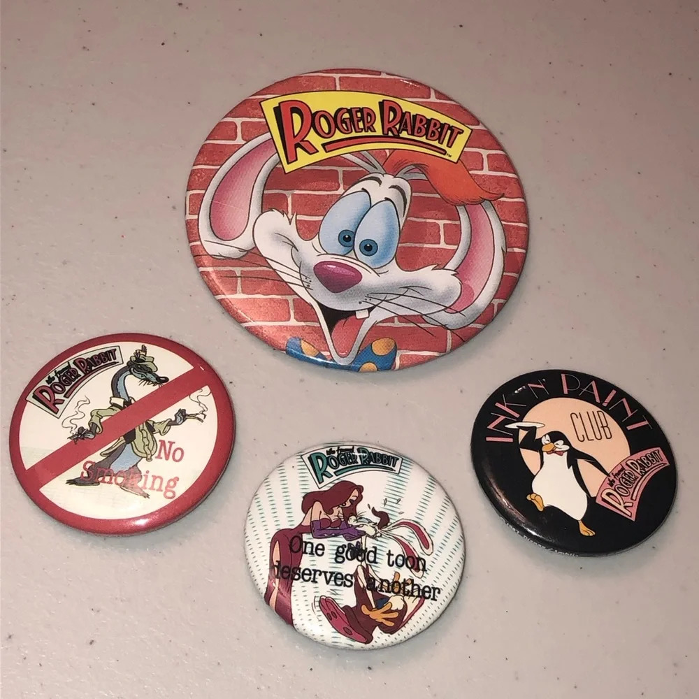 Vintage Who Framed Roger Rabbit Button Pins